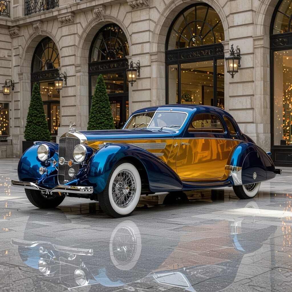 1939 Alfa Romeo Coupe in Opulent Italian Villa Courtyard