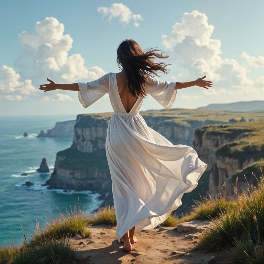 Abstract Wind Pattern in Watercolor Style