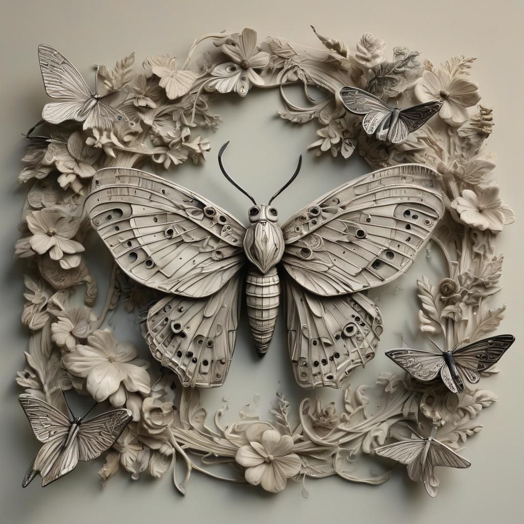 Moth Sculpture by Therril