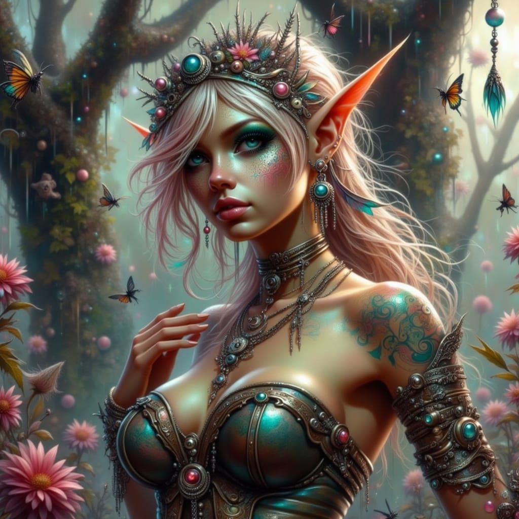 Buff Elf Dancer in Sinister Fairy Punk