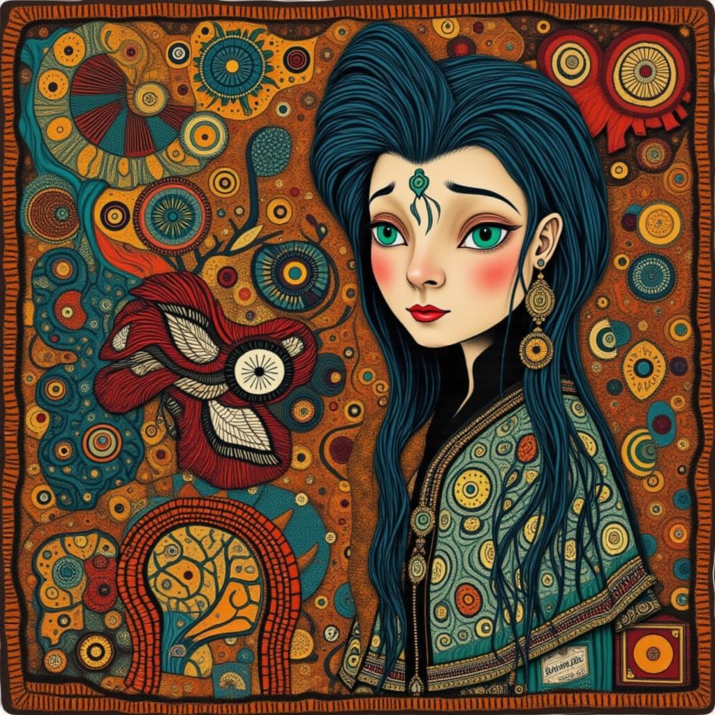 Abstract Martian Swirls in Kinetic Style