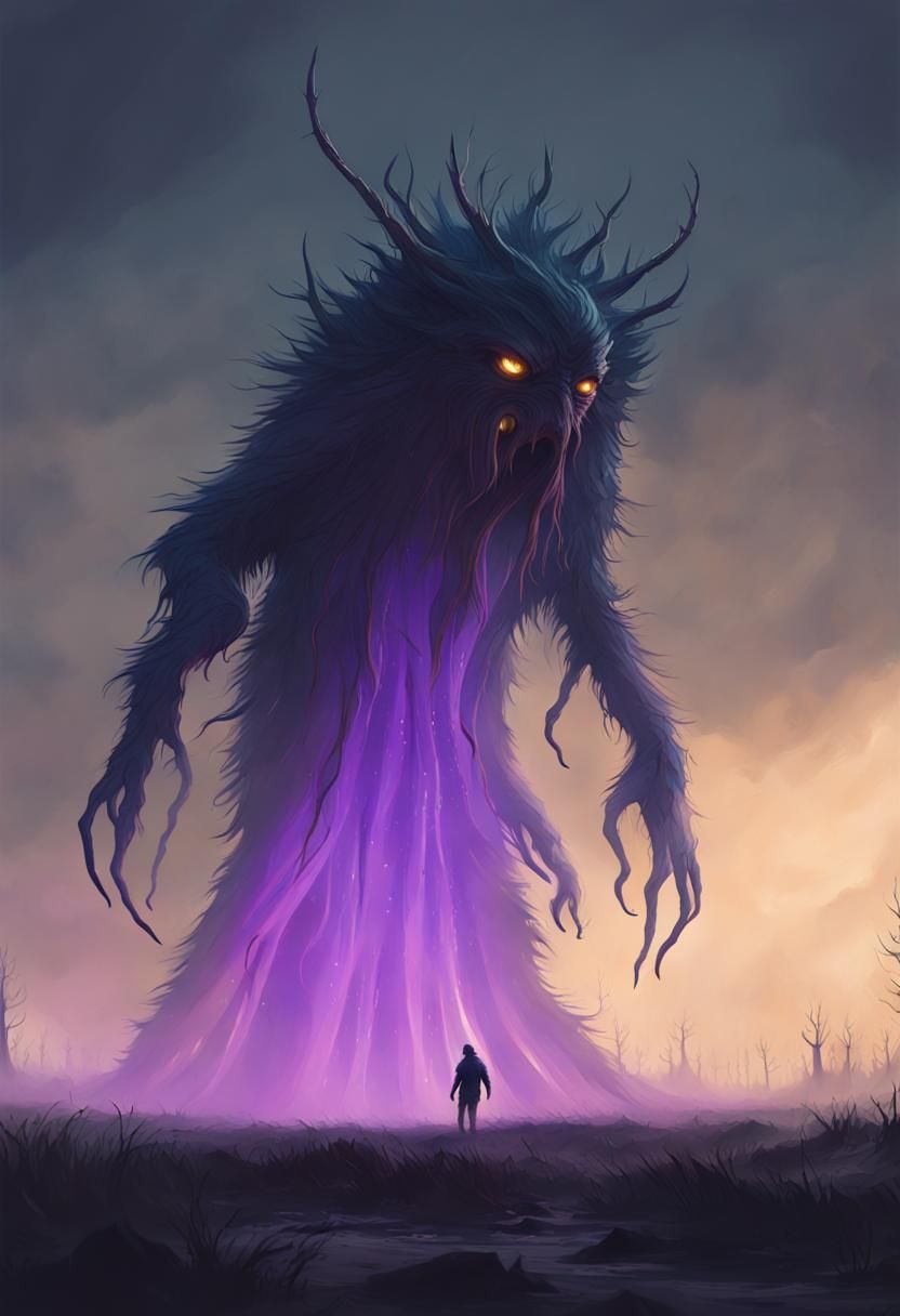 Shadow Creature Concept Art in Dark Fantasy Style