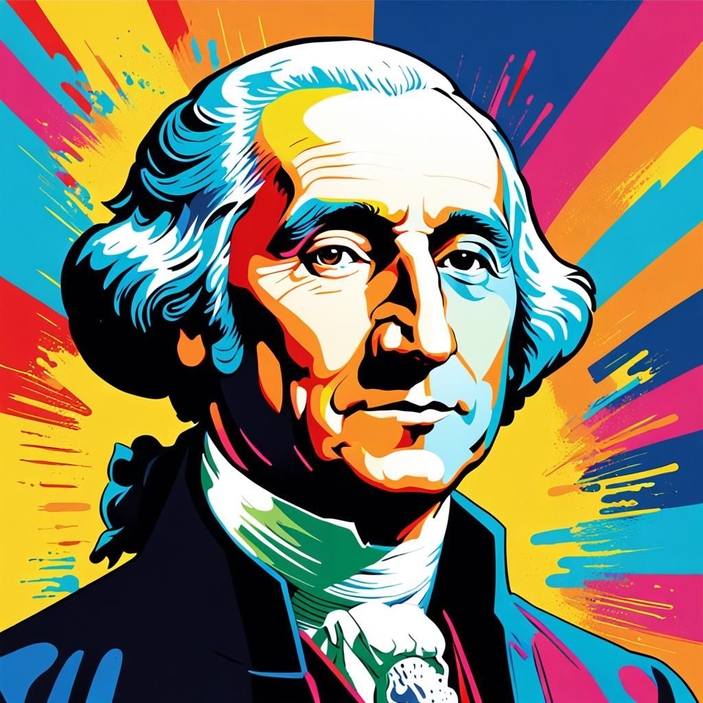 Pop Art Portrait of George Washington