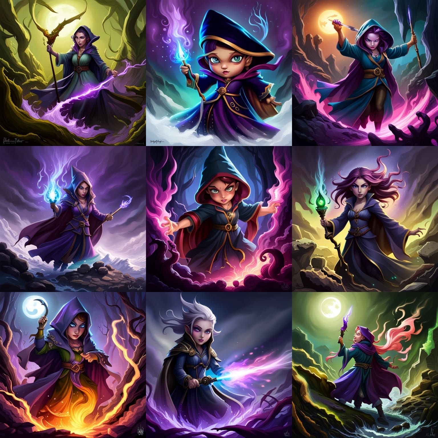 Gnome Warlock with Eldritch Blast in Dark Fantasy Art