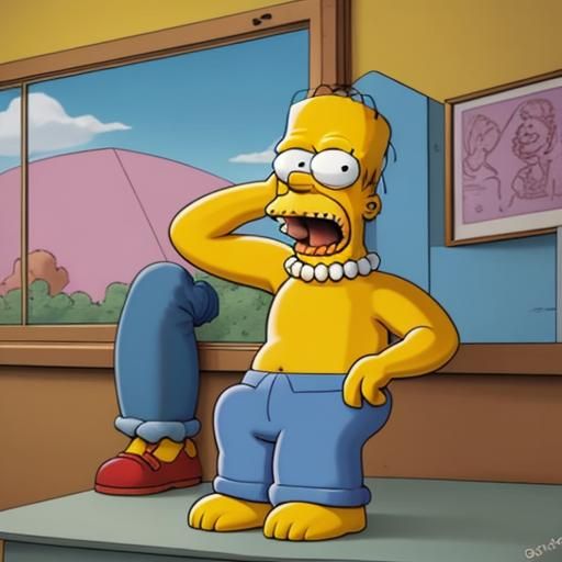 The Simpsons Family Portrait Cartoon Style