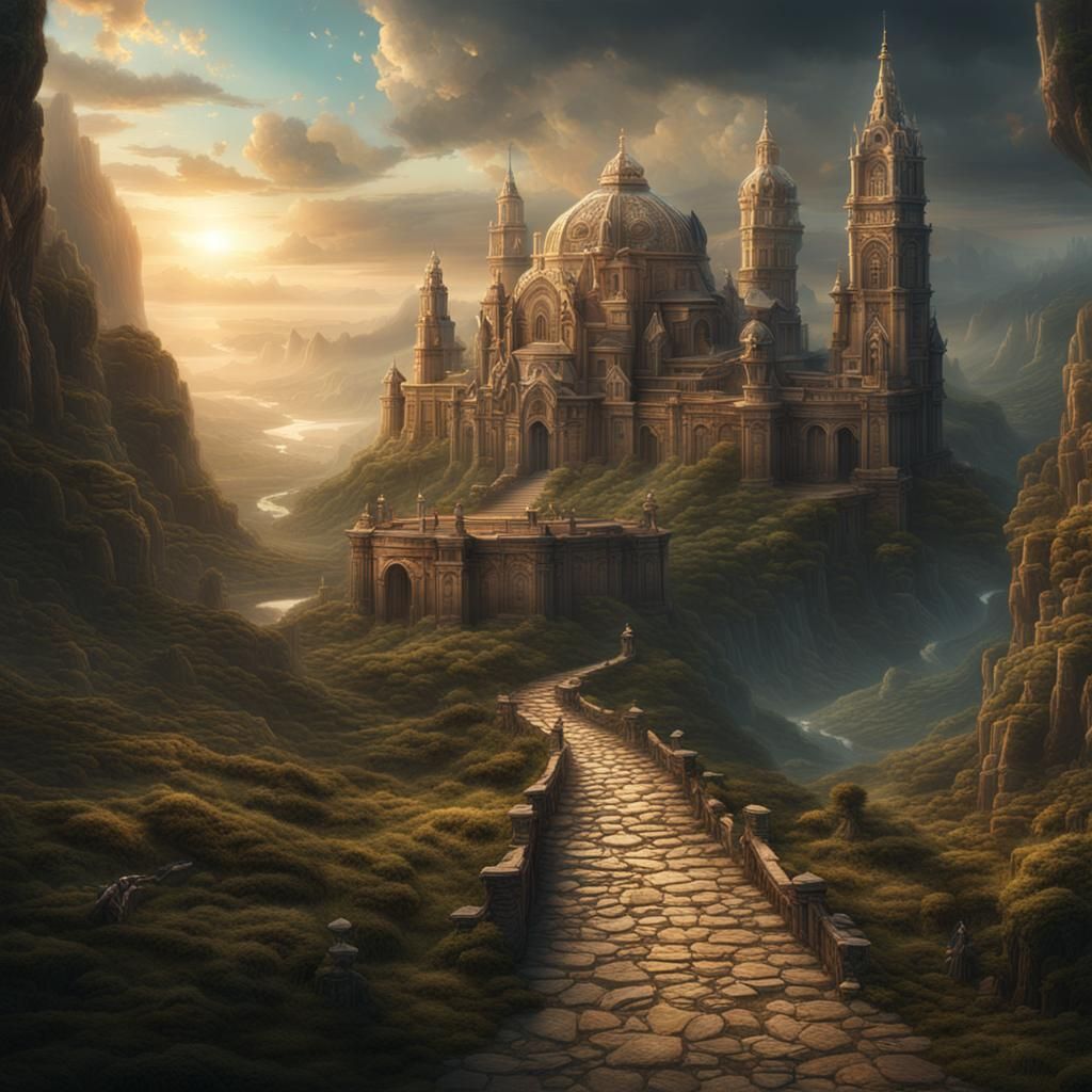 Epic Path of Time Digital Matte Painting