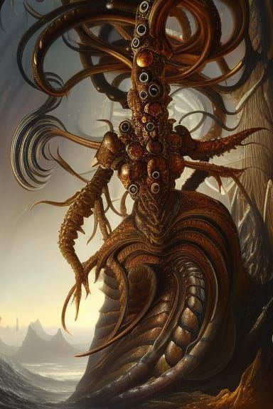 Woman in Insect Armor: Science Fantasy Portrait