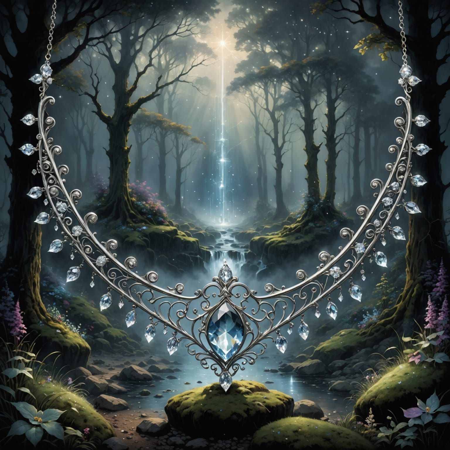 Air fairy‘s blue Diamond collier