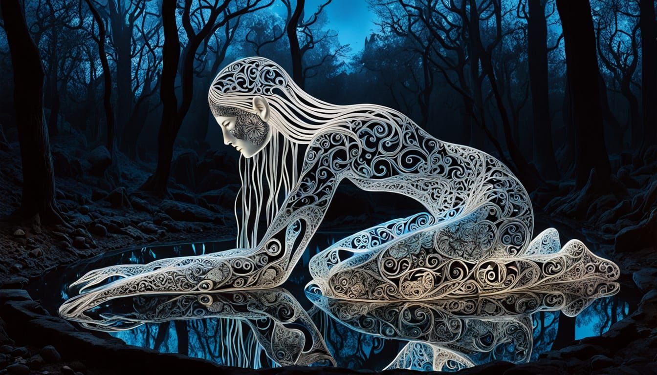 Surreal Fragmented Sculpture in Bio Art Style