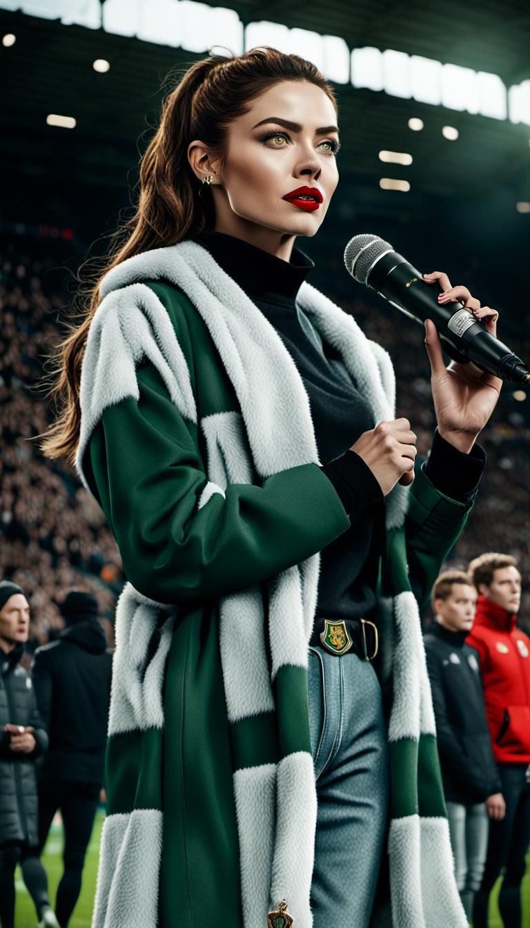 Slytherin Character at Football Stadium, Digital Matte Paint...