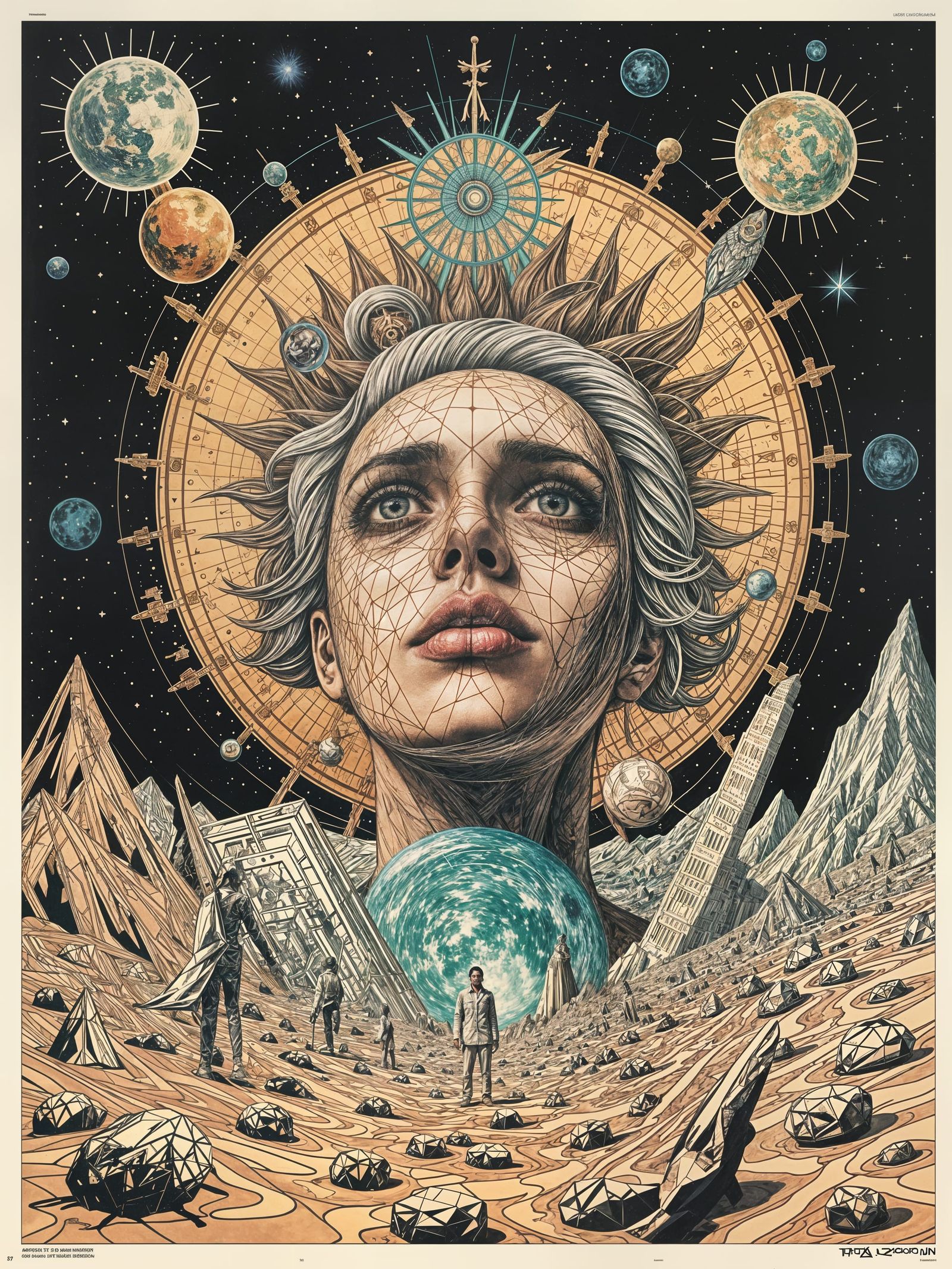 Ethereal Underground Art Illustration in Vibrant Hues