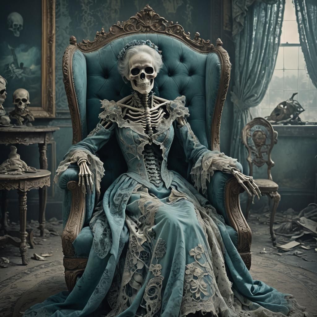 Decayed Noblewoman in Dark Surrealist Style