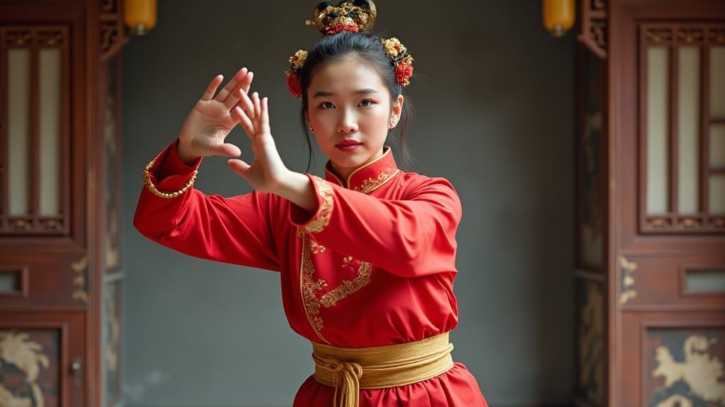 sedemročný biely chlapec, ktorý cvičí kung fu na dvore v mes...