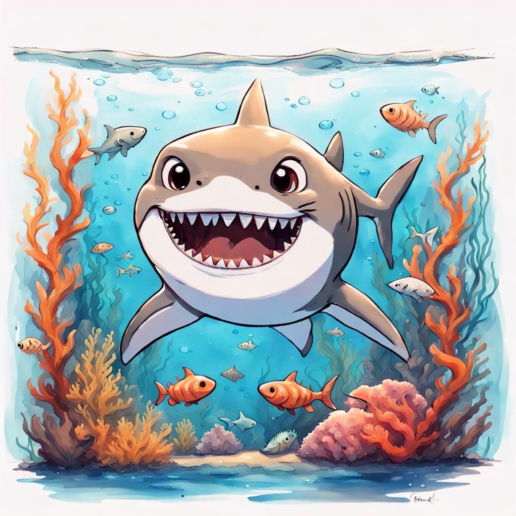 Charming Baby Shark's Underwater Adventure