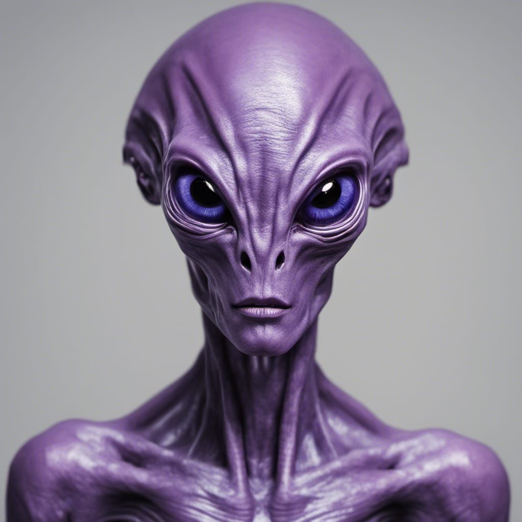 Hyperrealistic Alien Humanoid Portrait in 4K