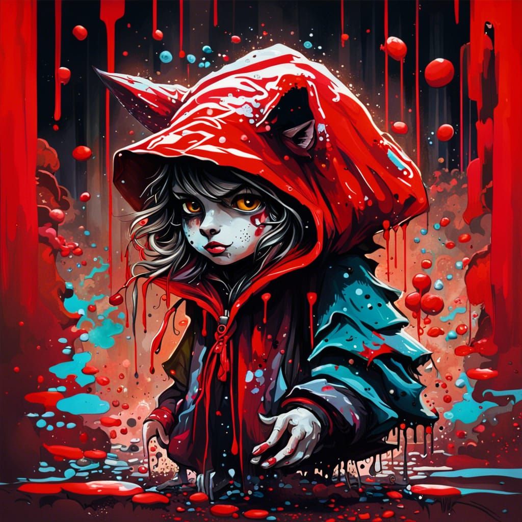 Little Red Riding Hood Graffiti Art in Street Style