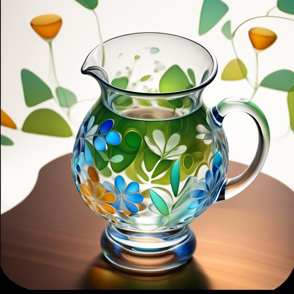 Verreries, Carafe Fleurie