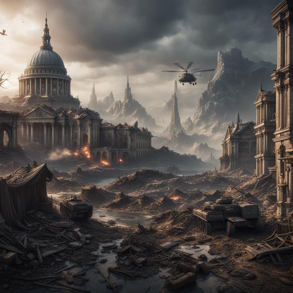 World War 3: Detailed Matte Painting Concept Art