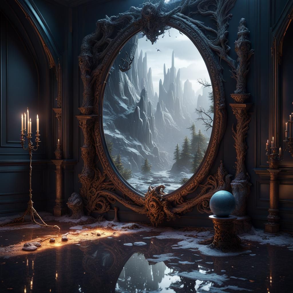 behind the mirror so cold