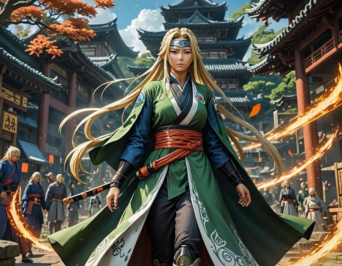 Lady Tsunade Detailed Matte Painting in 8k
