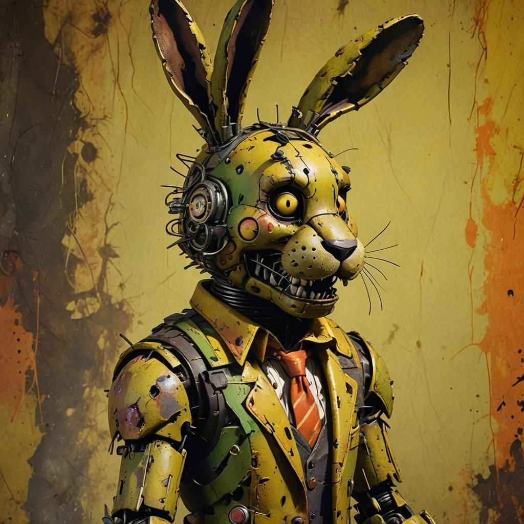 Hyperrealistic Springtrap Concept Art: Haunted Animatronic R...