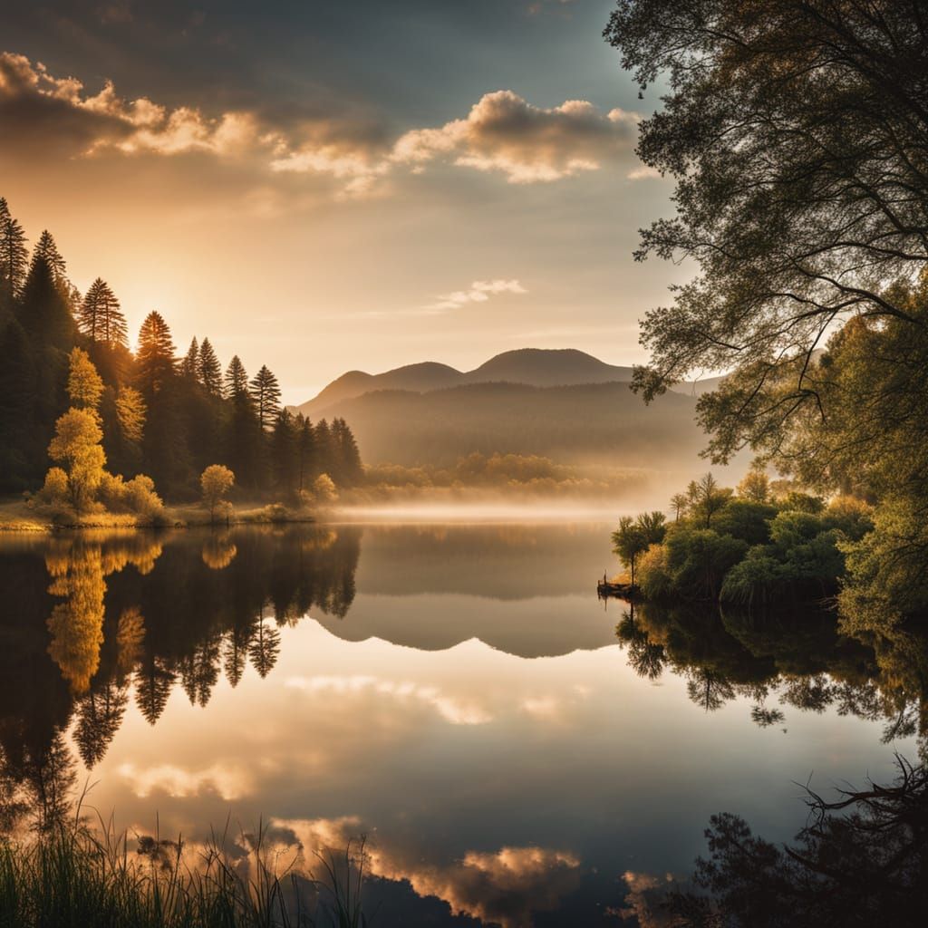 Serene National Geographic Landscape with Reflections