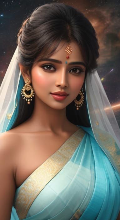 Realistic Portrait of a Beautiful Tamil Woman