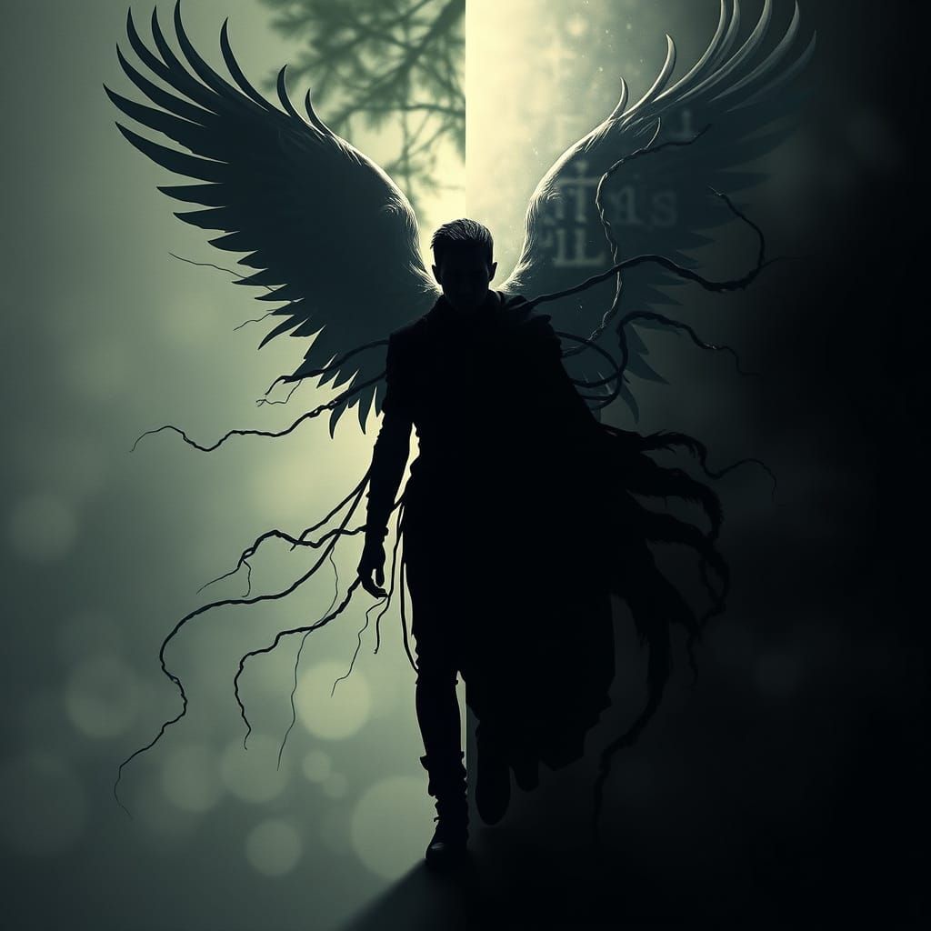 Surreal Encounter Between Light and Darkness