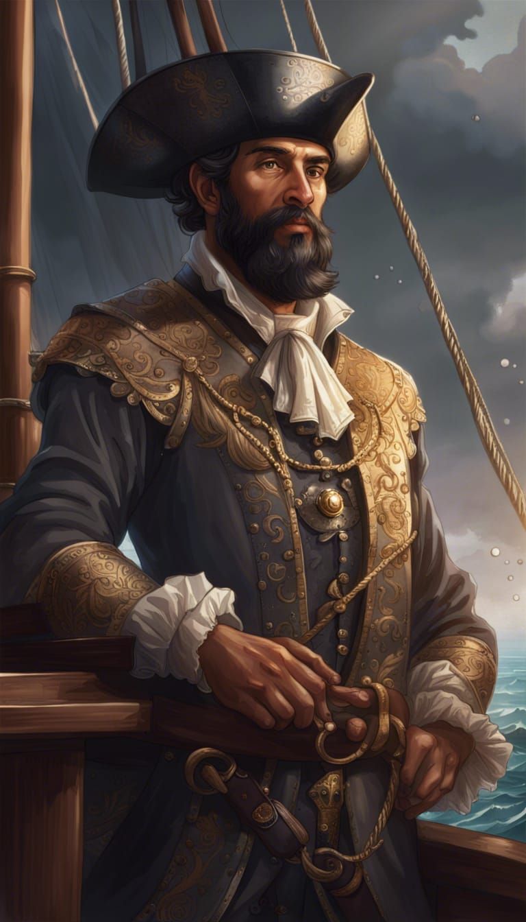 Magellan Portrait in Style of Rutkowski, Artgerm, and Mucha