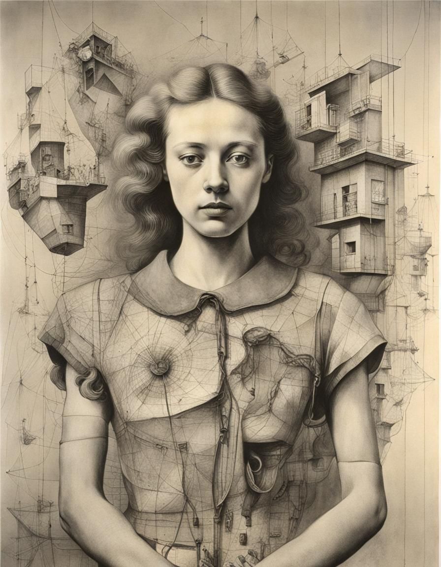 Surreal Portrait of a Woman in Bellmer Style