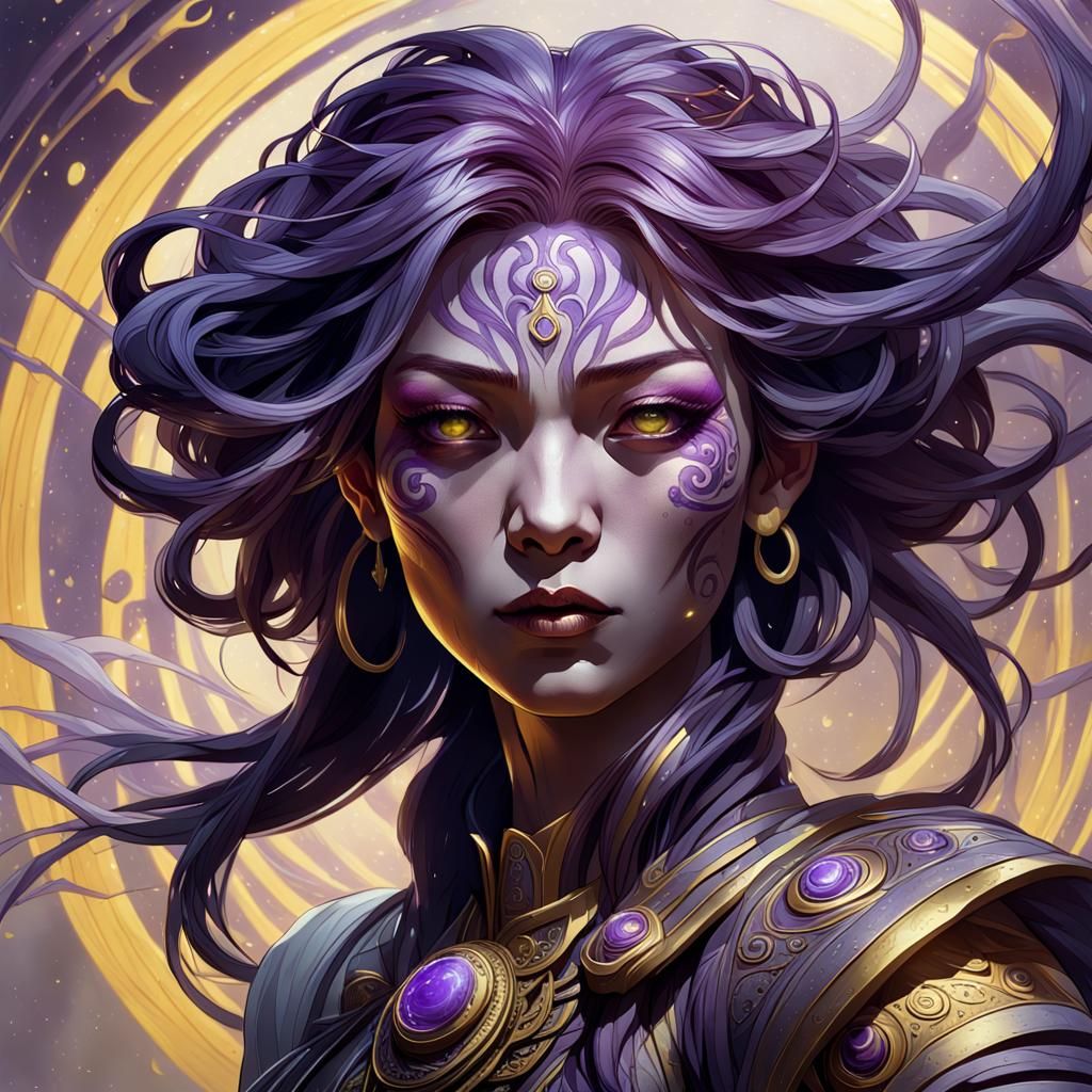 Yuan-ti Pureblood with Psi-Blades: Dark Fantasy Portrait