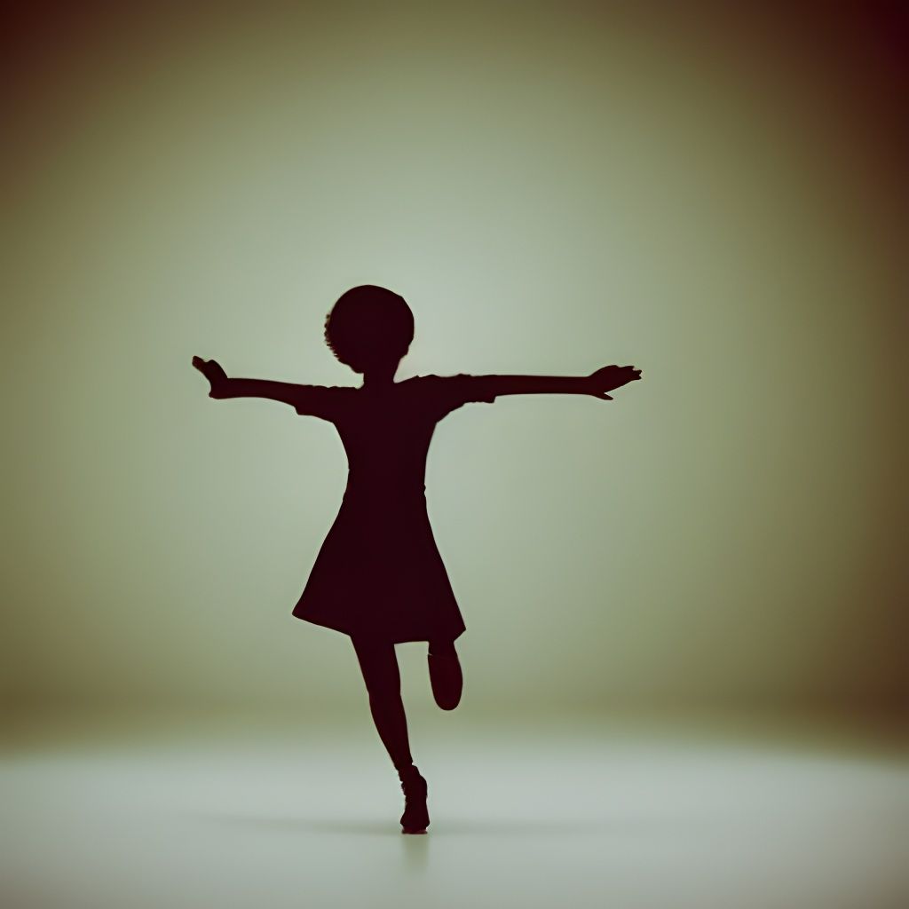 Ethereal Girl Near Hobbit House: Linear Ink Drawing