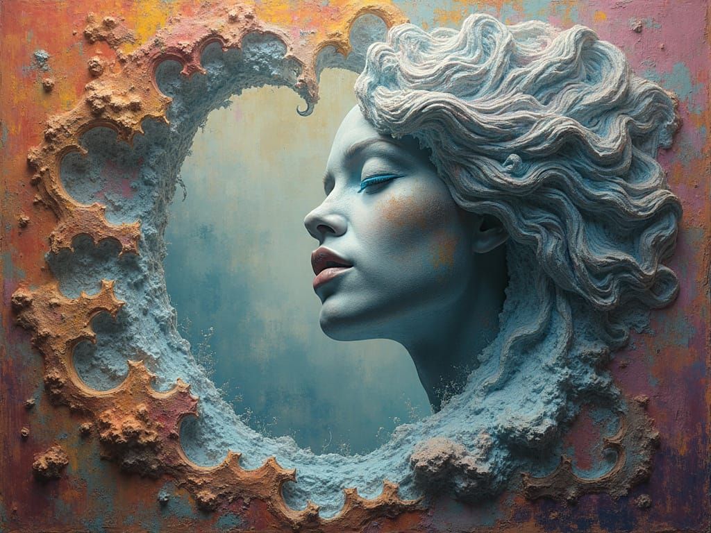 Lost in Art of Hollowness Airbrush Sculptural Rhythm