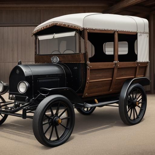 Modernized Conestoga Wagon with Chevy Motor