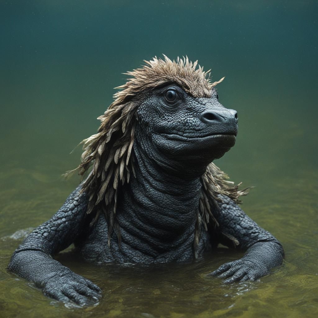 Amikuk Swimming Through Water and Earth