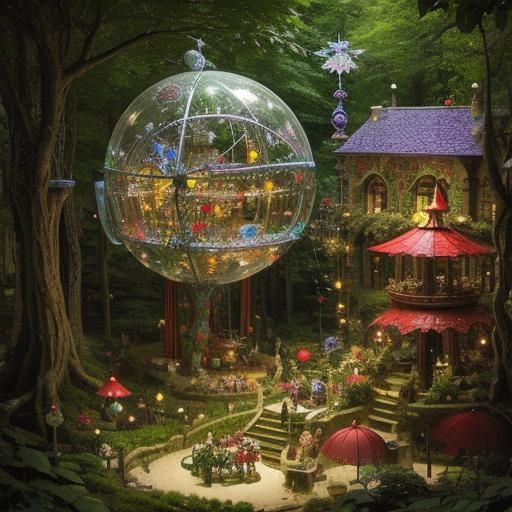 Intricate Fairy Wonderland in Kinetic Art Style