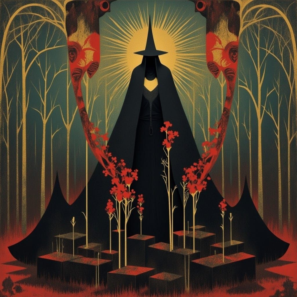 Mysterious Post-Apocalyptic Cityscape in a Cyberpunk Aesthet...