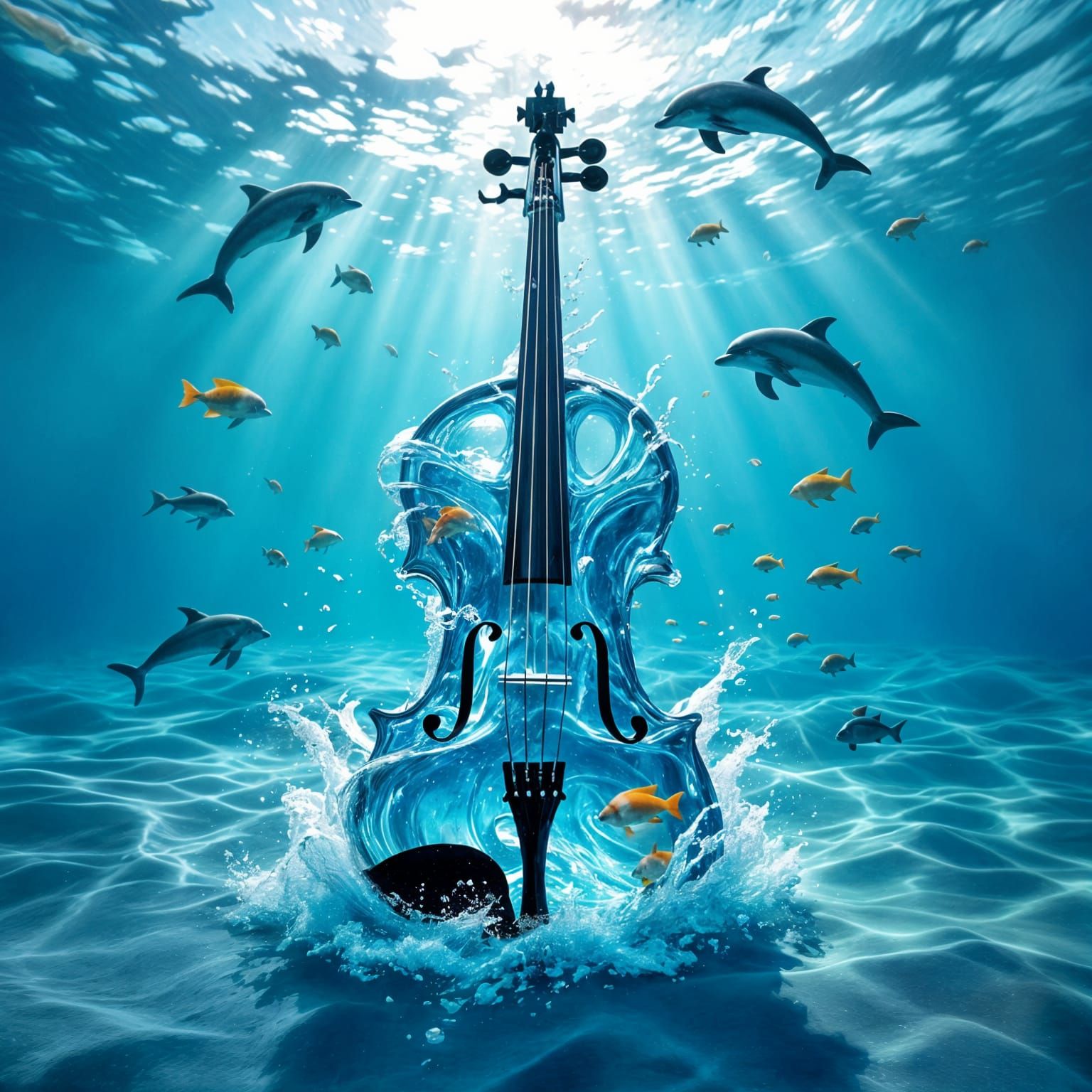 Epic Water Violin Rises From Ocean Depths
