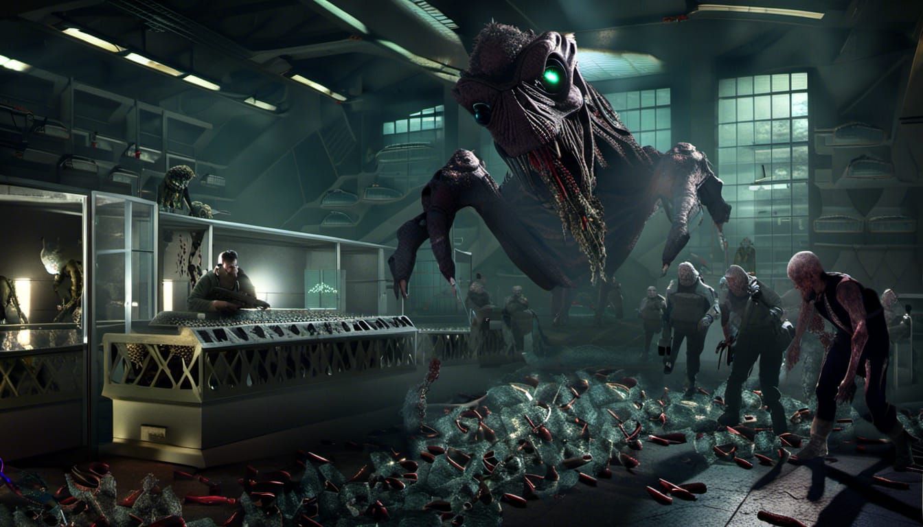 Sci-Fi Horror Lab Escape in Cinematic Style