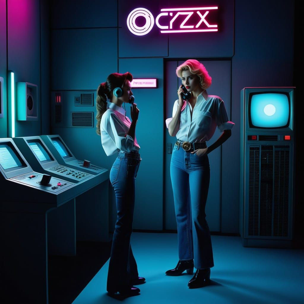 Vintage Telephone Communicators in Hyperdetailed Retro Style