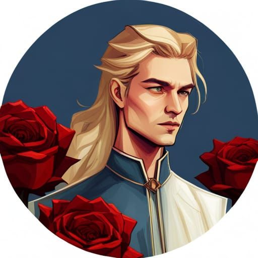 Romantic Gothic Portrait of Androgynous Knight