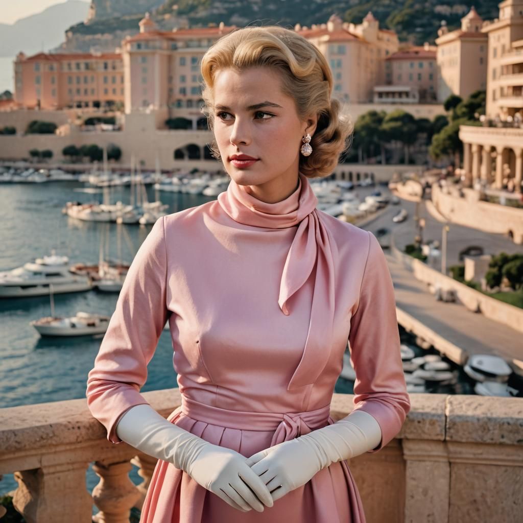 Grace Kelly at Prince's Palace in Monaco