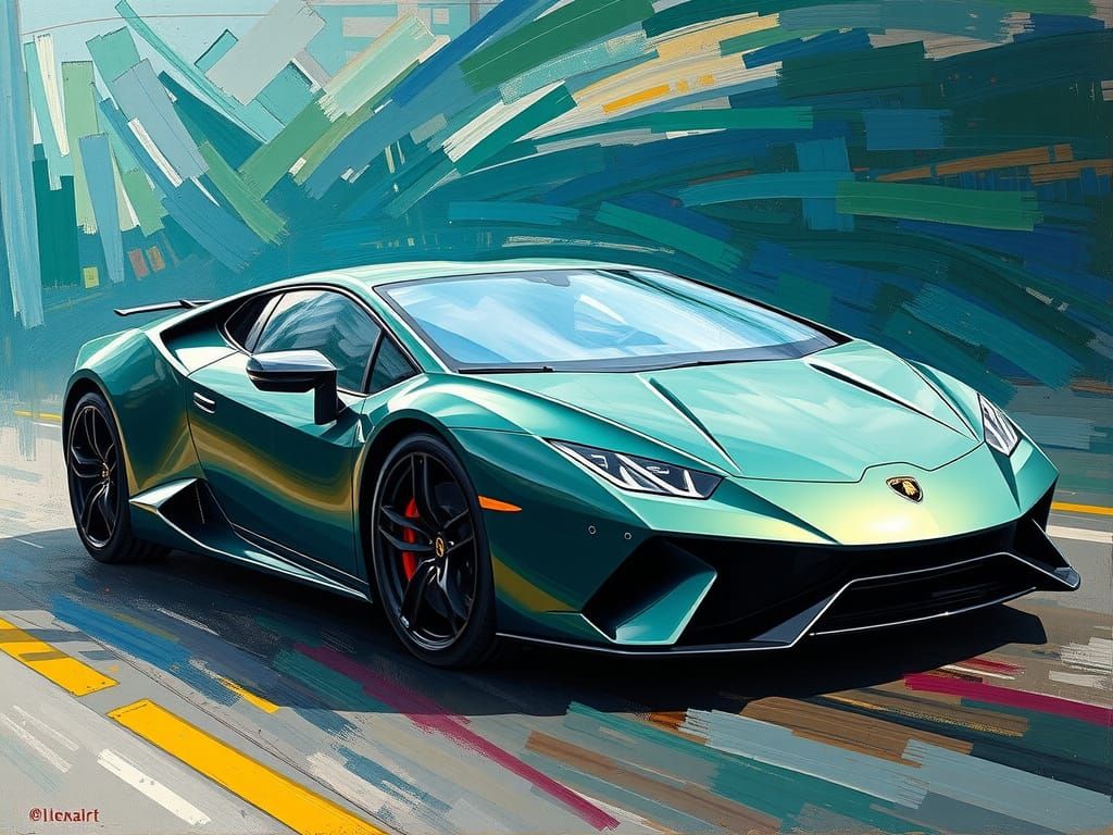 Lamborghini in Dark Green Pearl Finish