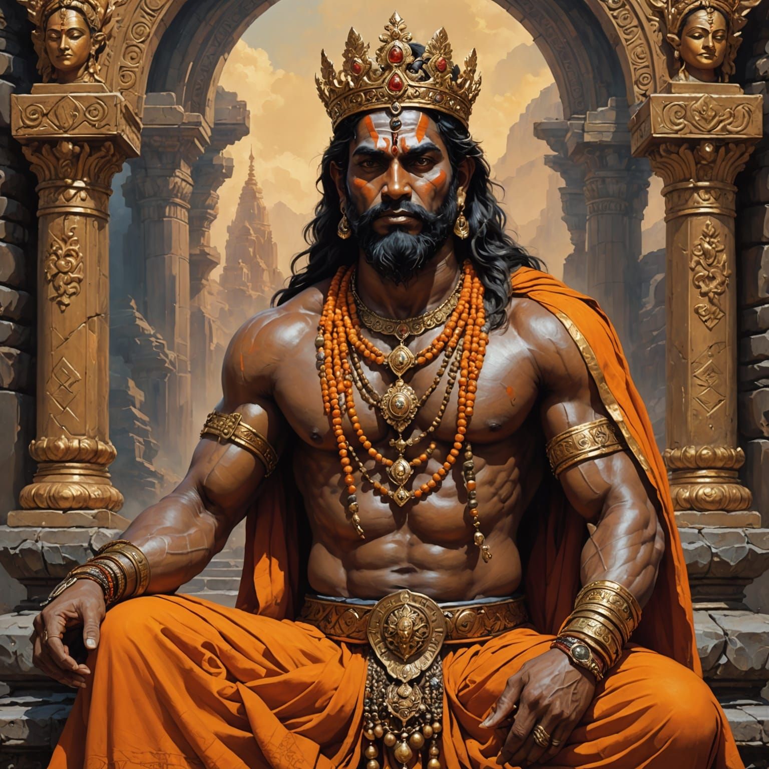 Divine Hindu Deity in Ultra-Detailed Digital Painting