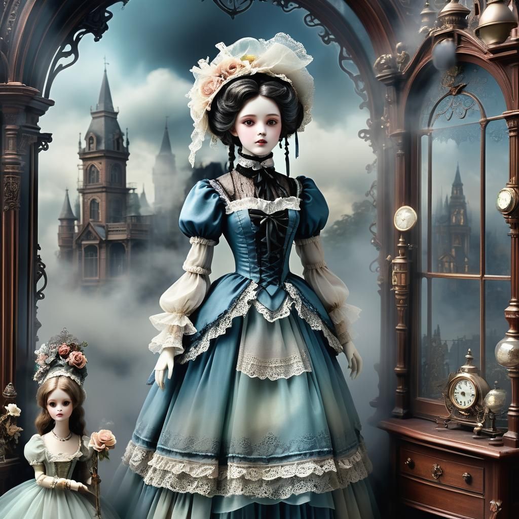 Victorian Ladies in Ethereal Kawaii Fantasy Realm
