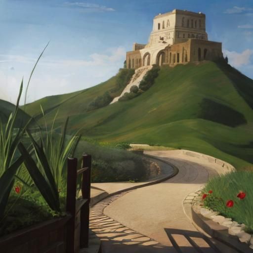 Woman in Crimson Dress with Delicate Embroidery