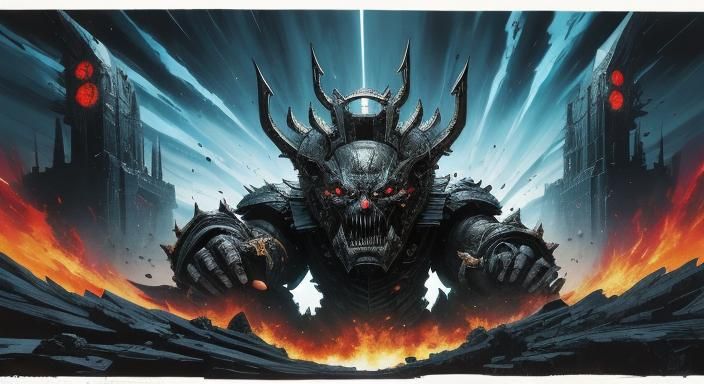 Metal hurlant ve Heavy Metal art in the style of comic books...