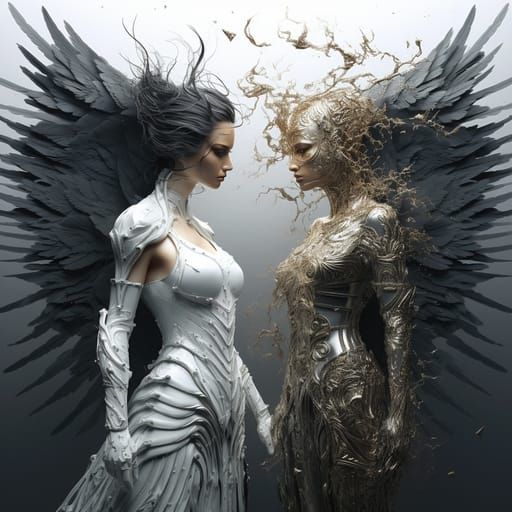 Fantasy Art with Contrasting Light and Shadow