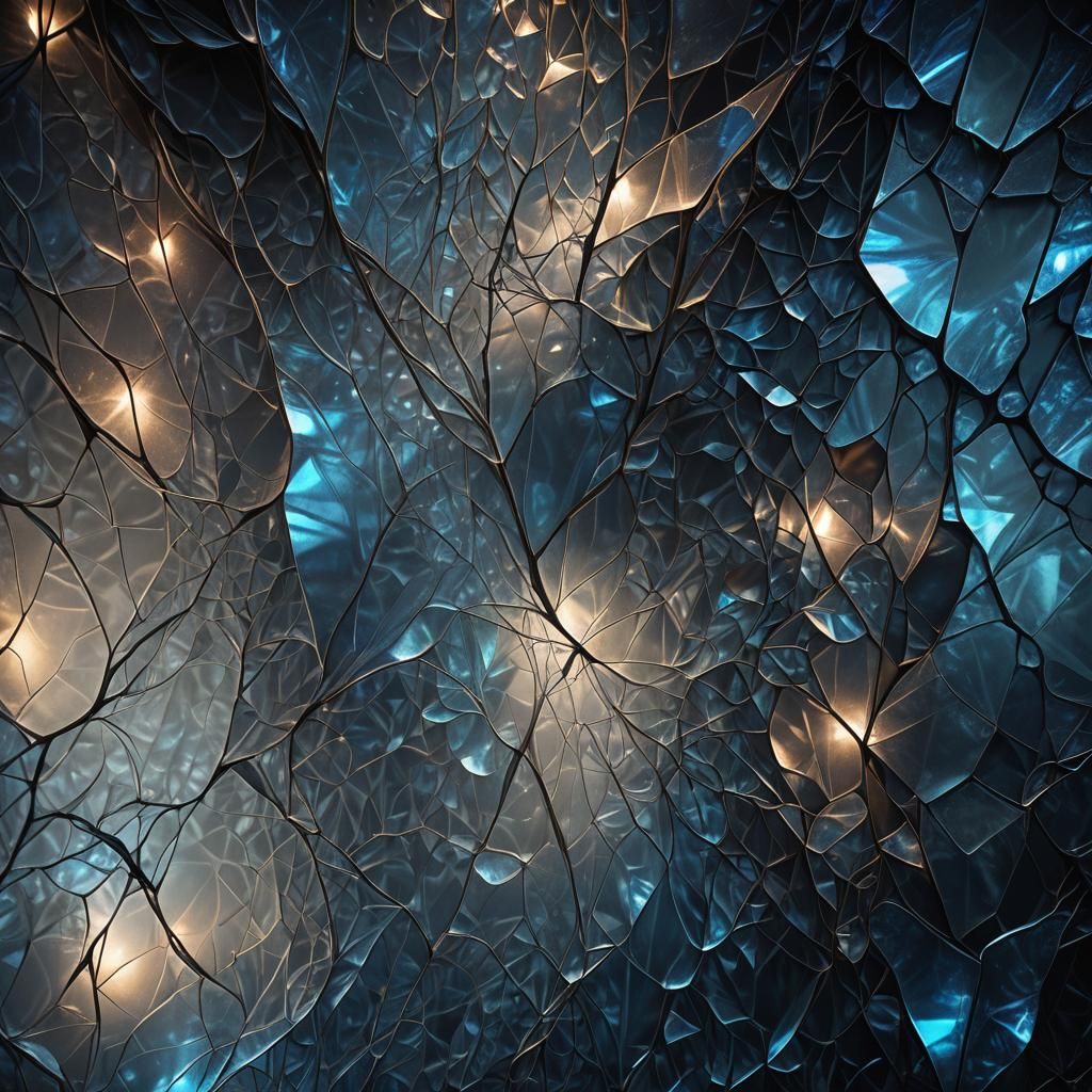 Ethereal Translucent Wall in Digital Art Style