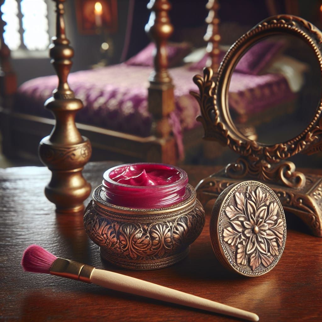 Medieval Raspberry Cheek Tint in Ornate Glass